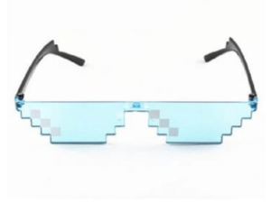 pixel zonnebril blauw