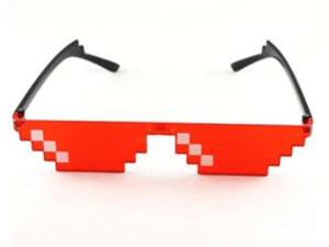 pixel zonnebril rood