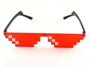 pixel zonnebril rood