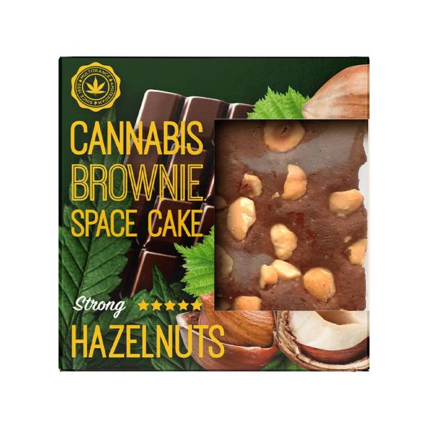 Cannabis Brownie Space Cake - Hazelnuts