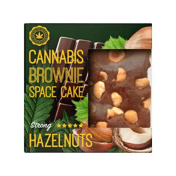 Cannabis Brownie Space Cake - Hazelnuts