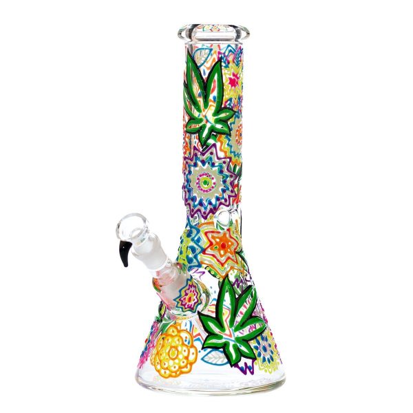 Skleněný bong Amsterdam Mixed Leaf Beaker - Obrázek 3