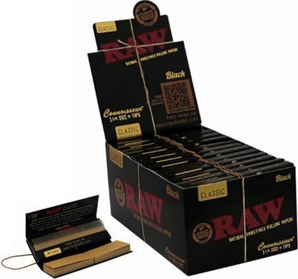 RAW Black Connoisseur - 1 1/4 + Tips Aantal : Doos - Afbeelding 3