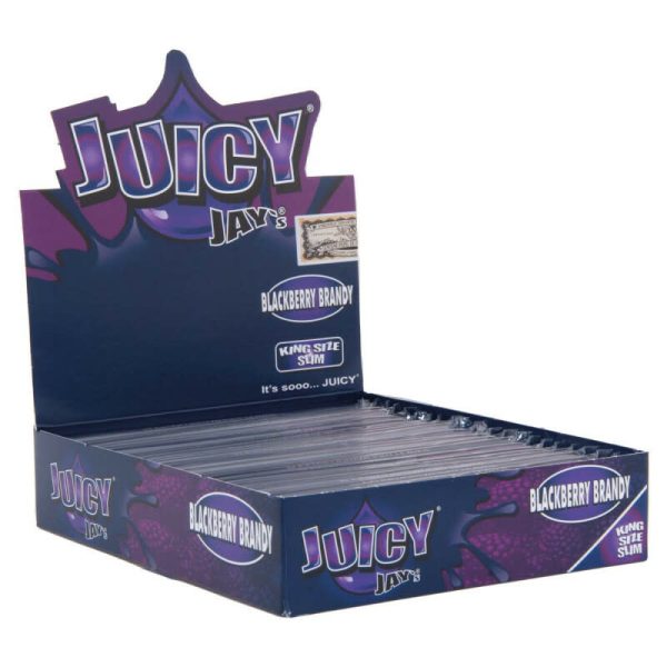 Juicy Jays Blackberry Brandy - Kingsize Slim Количество: 2 упаковка - Изображение XNUMX