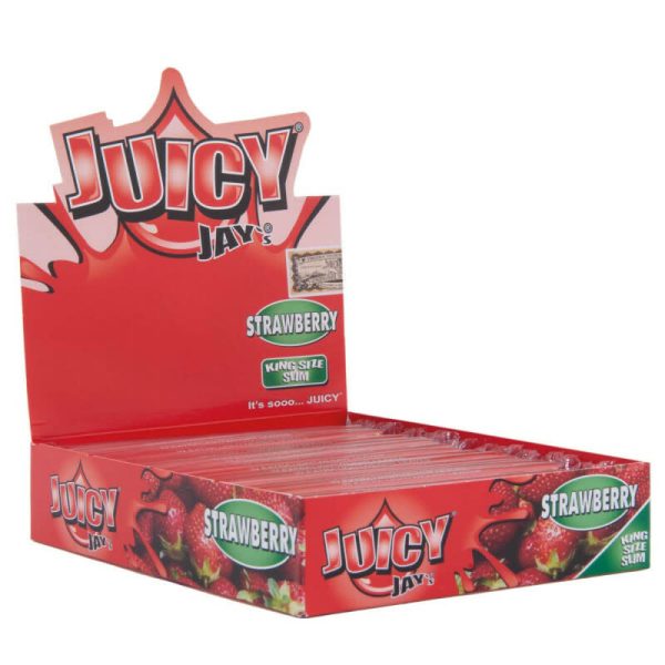 Juicy Jays Fraise - Kingsize Slim Quantité : Paquet individuel - Image 2
