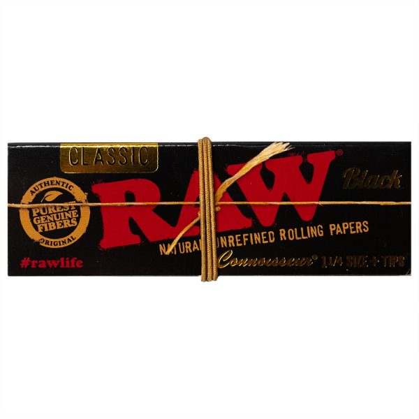RAW Black Connoisseur - 1 1/4 + Tips Aantal : Doos
