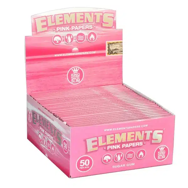 Elements Pink Papers - Kingsize Slim Quantity: Single Pack - Image 2