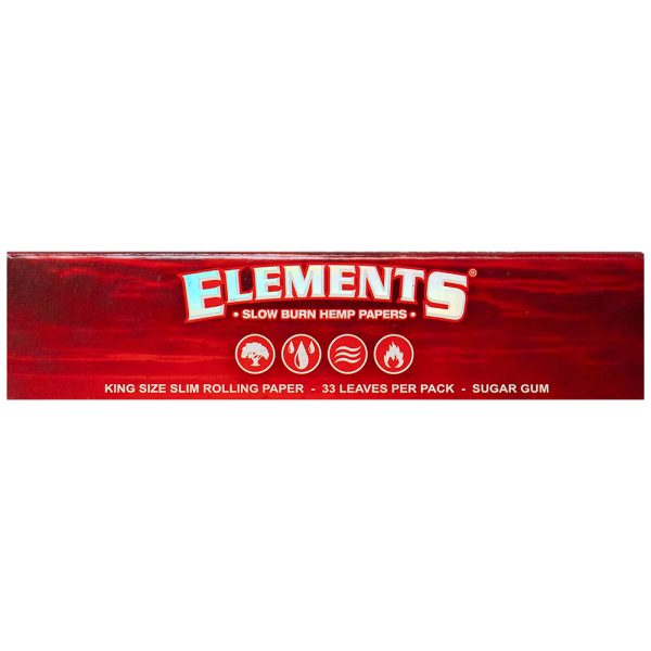 Elements Red Papers - Kingsize Slim Menge: Box