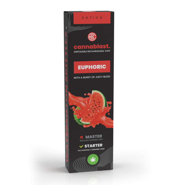 Cannablast Euphoric Watermelon Zkittlez Vape - 1ml Master - Afbeelding 3