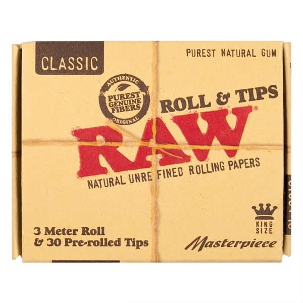 RAW Masterpiece 3m Roll + 30 Pre-rolled Tips
