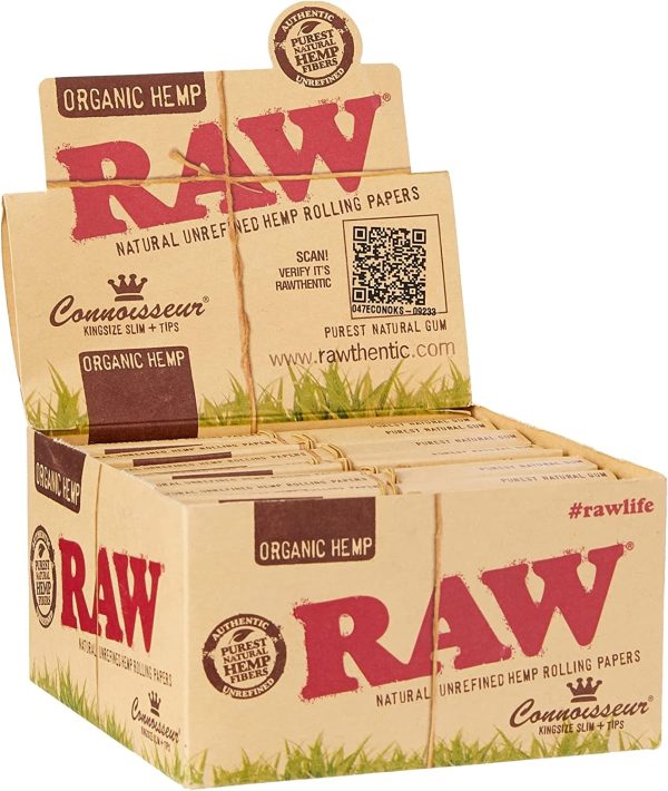 RAW Organic Connoisseur - Kingsize Slim + Tips Menge: Box - Bild 3