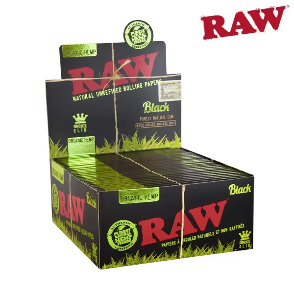 RAW Black Organic - Kingsize Slim Aantal : Doos - Afbeelding 2