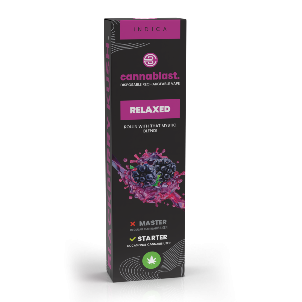 Cannablast Relaxed Blackberry Kush Vape - 1ml Master - Afbeelding 3