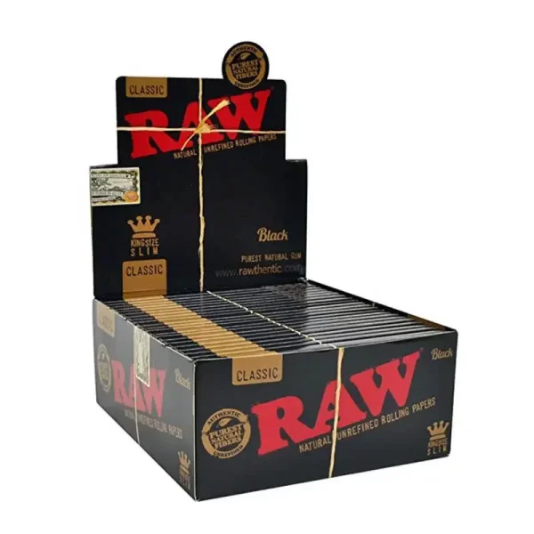 RAW Black Papers - Kingsize Slim Aantal : Doos - Afbeelding 2